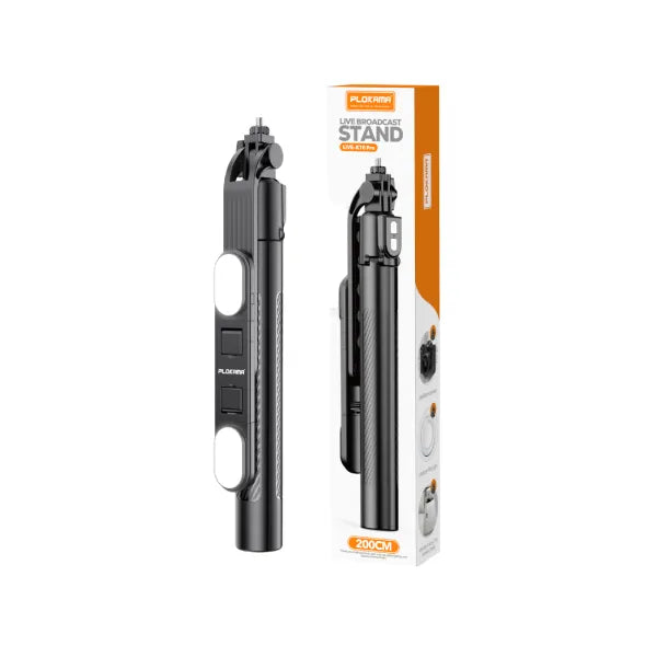 PLOKAMA LIVE K10 PRO LED Selfie Stick Portable Tripod