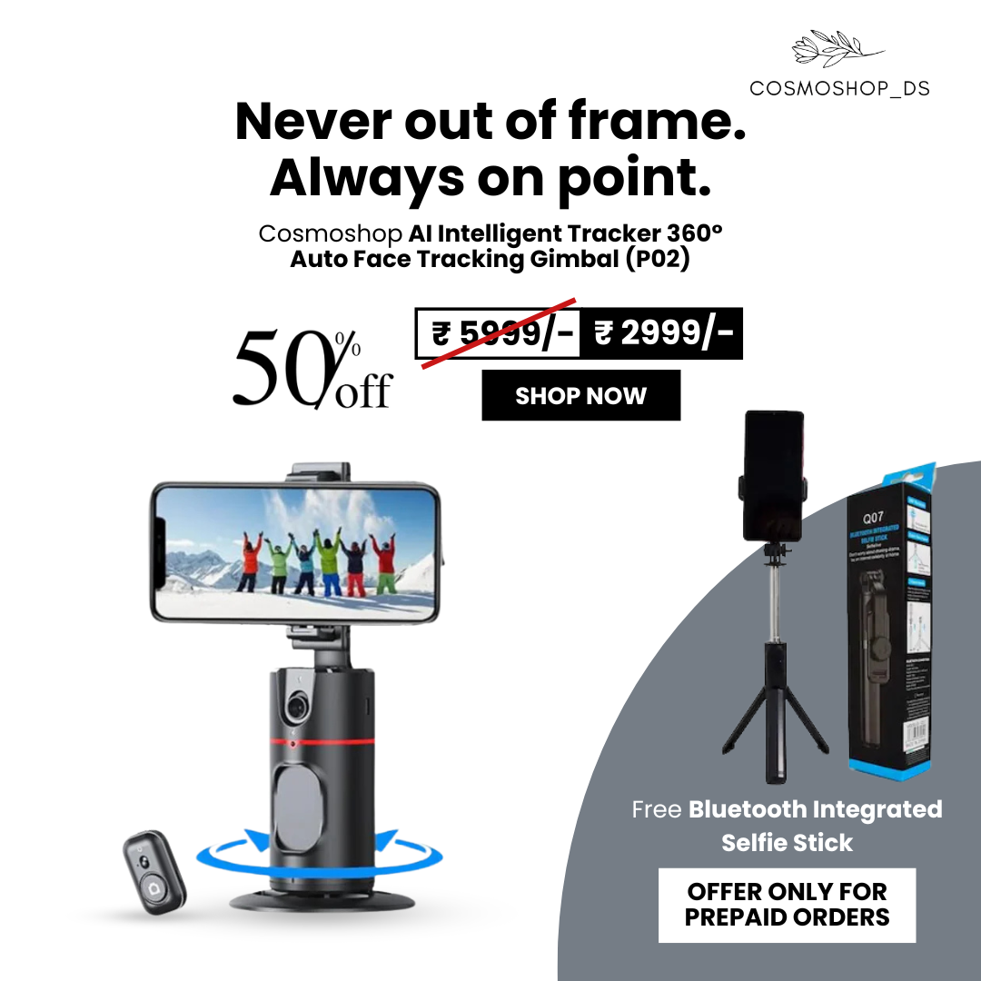 AI Intelligent Tracker 360° Auto Face Tracking Gimbal (P02)