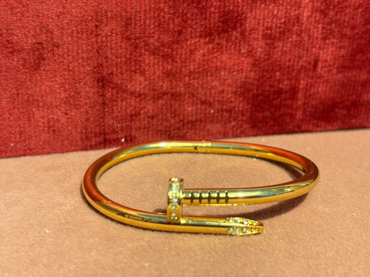 Gold-Tone Crystal Bangle