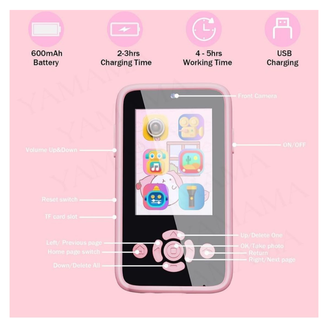 Digital Camera with Silicone Cartoon Case | Photos, Videos, Music & Games