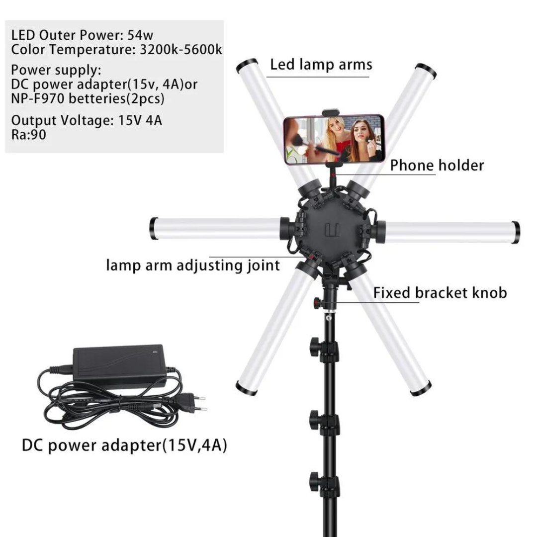 6 Arms LED Ring Light – Cosmoshop