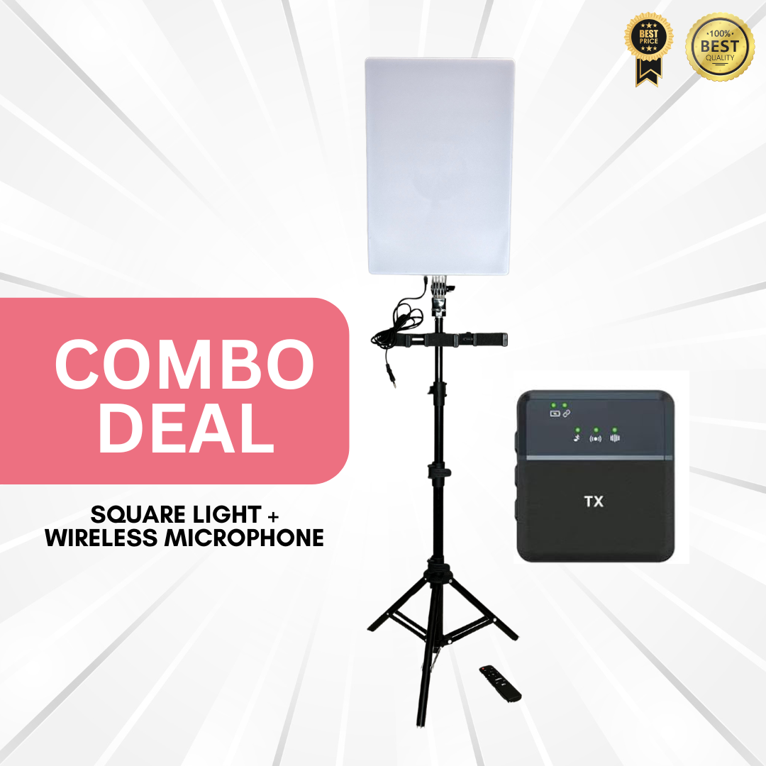 Combo Offer (Wireless Microphone + Square Light)