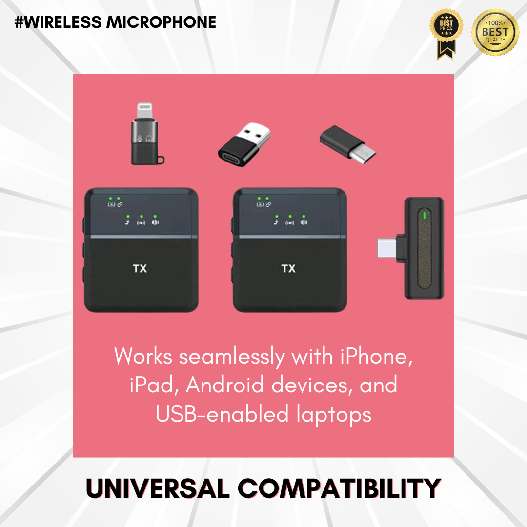 Combo Offer (Wireless Microphone + Square Light)