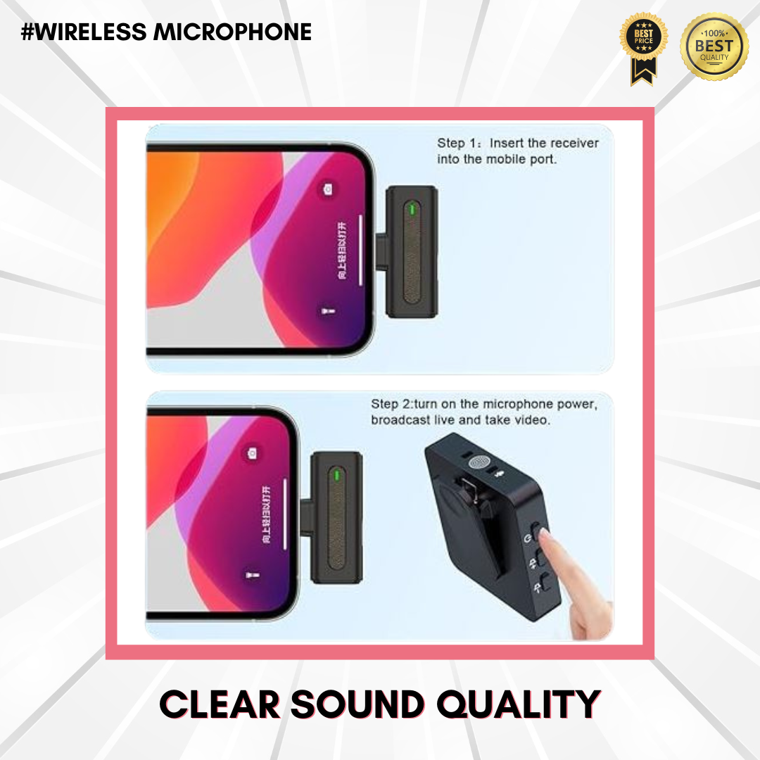 Combo Offer (Wireless Microphone + Square Light)