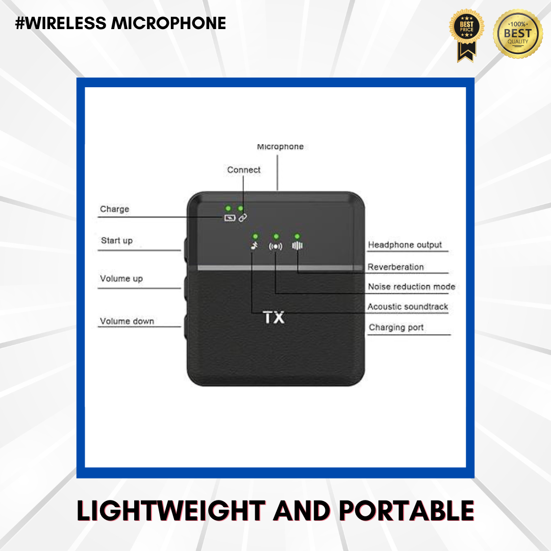 Combo Offer (Wireless Microphone + Digitek Portable Light)