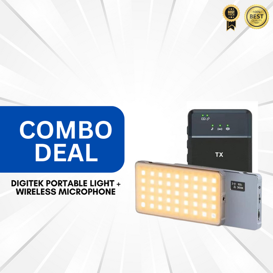 Combo Offer (Wireless Microphone + Digitek Portable Light)