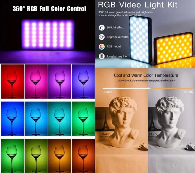 M160 Pocket Fill Light Color RGB Lights, 1800mAh Rechargeable