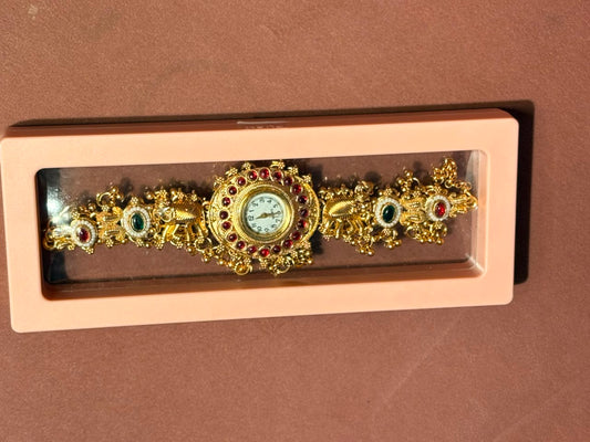 Gold-Tone Traditional Bracelet Watch