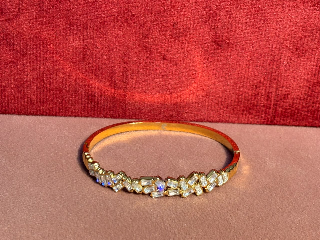 Gold-Tone Crystal Bangle