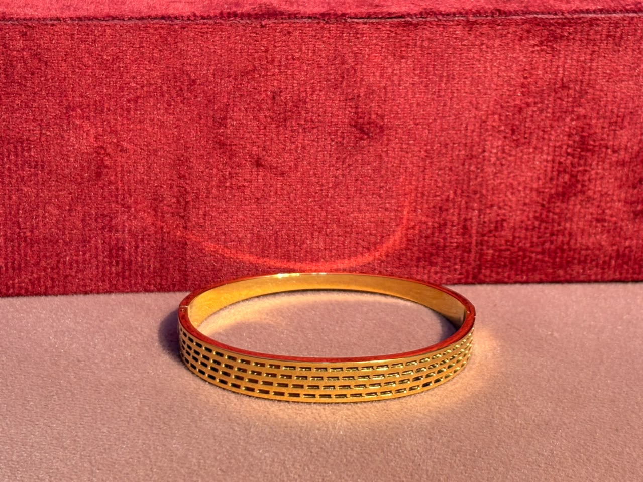 Gold-Tone Textured Bangle