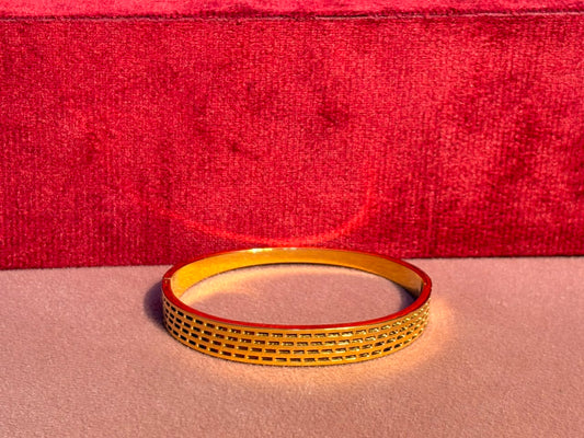 Gold-Tone Textured Bangle