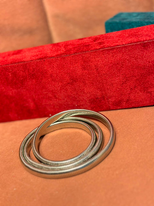 Silver-Tone Snake Chain Bracelet