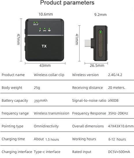 Wireless Microphone for USB & Micro & iPhone